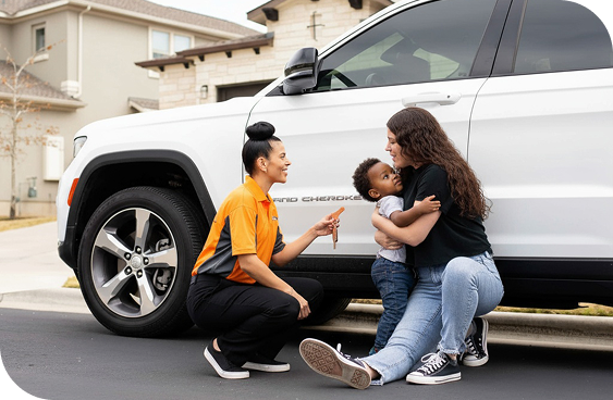 Pop-A-Lock Baton Rouge locksmith helps mom and child
