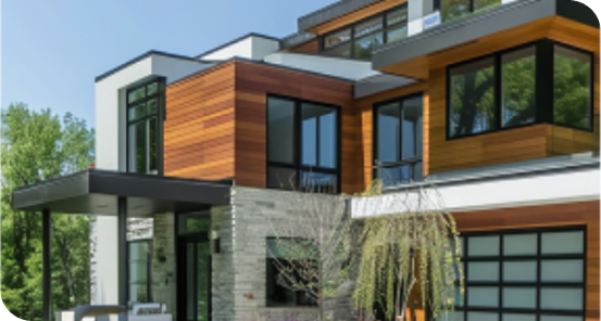Multi-story modern home exterior